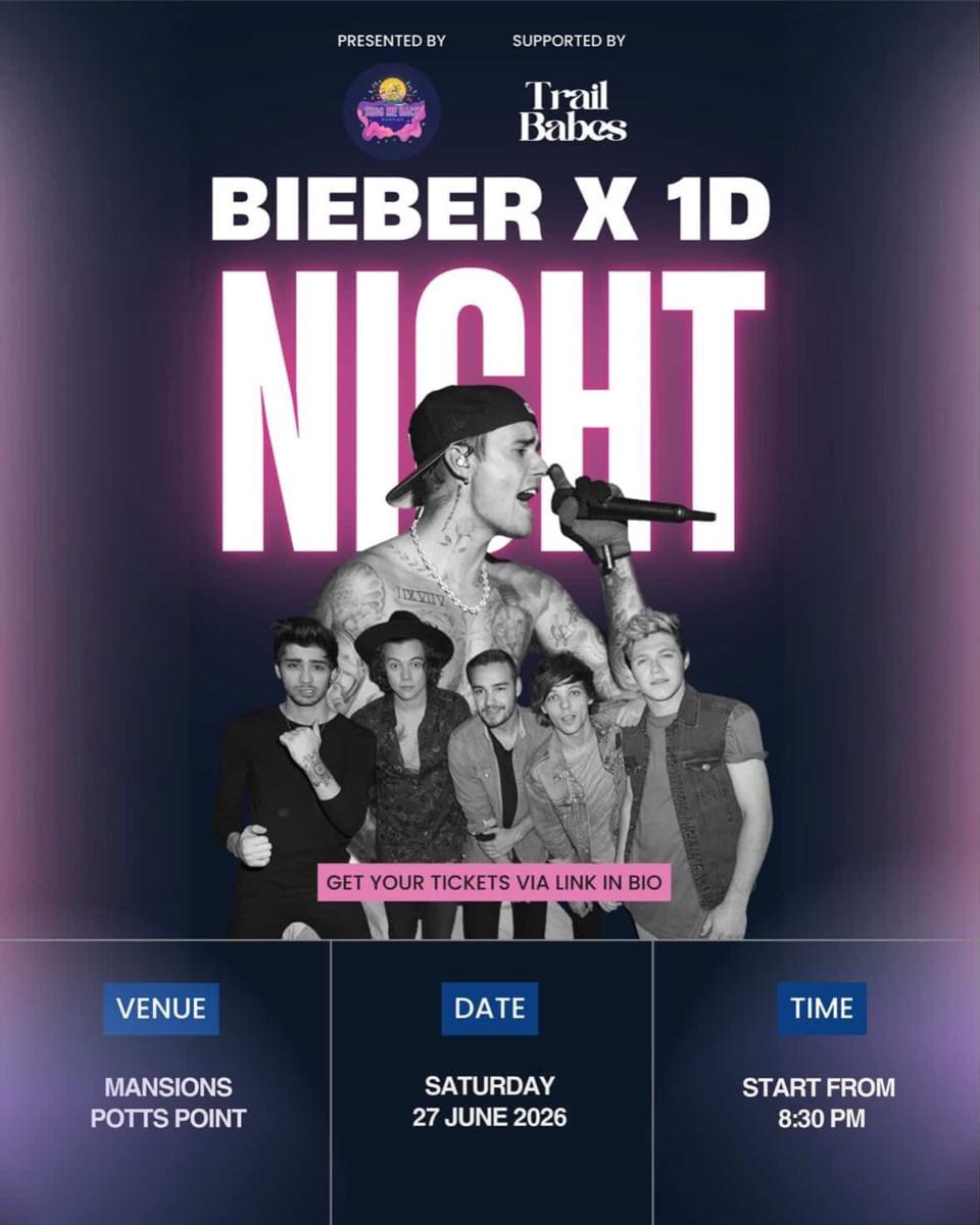 Bieber x 1D Night poster